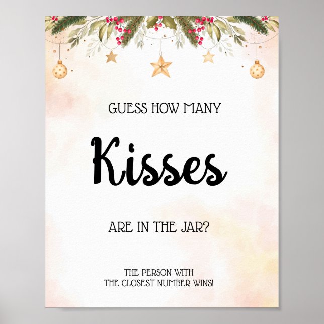 Cuántos Besos Señal de Juego de Ducha de Novia de  (Frente)