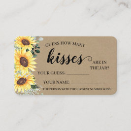 ¿Cuántos besos tiene la tarjeta de juego Bridal Sh