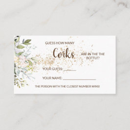 Cuantos Corchos Herbal Bridal Ducha Tarjeta de Jue