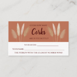 Cuantos Corchos Pampas Tarjeta de Juego de Ducha B