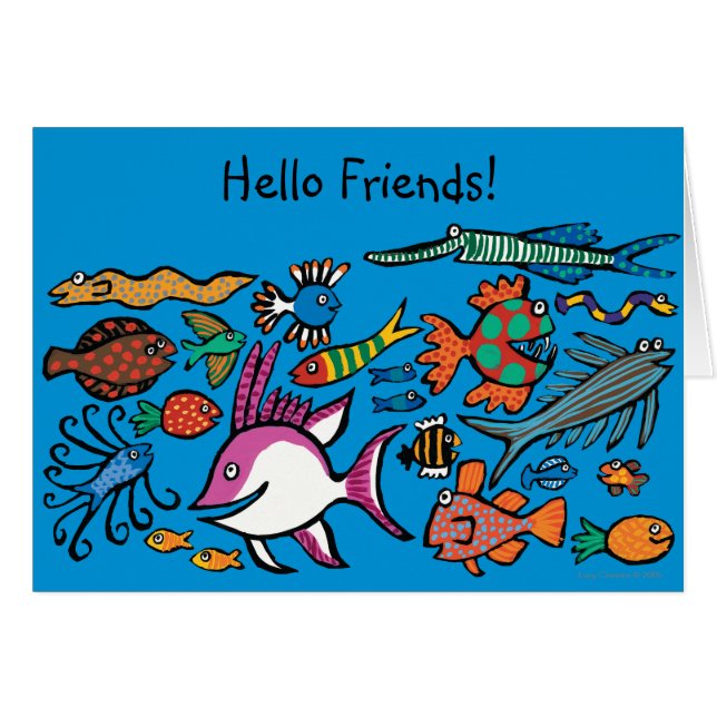 ¿Cuántos diversos pescados puede usted ver? (Anverso (Horizontal))