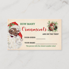 Cuantos Ornamentos Tarjeta de Juego Santa Navidade