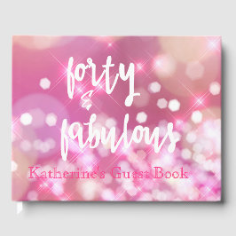 Cuarenta y fabuloso libro de invitados con brillo