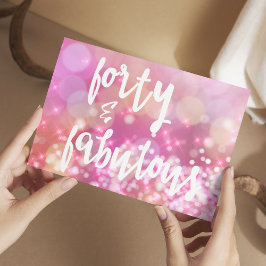 Cuarenta y fabuloso - Tarjeta de cumpleaños 40