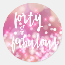 Cuarenta y fabulosos - Glam 40 Pegatinas de cumple
