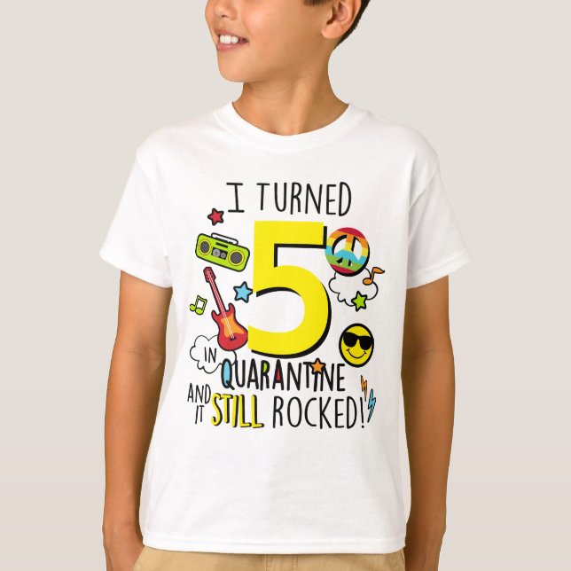 Cuarentena de niños con camisetas de cumpleaños (Anverso)