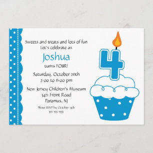 Cuarta invitación para el pastel de cumpleaños