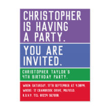 Cuarta invitación para fiesta de cumpleaños del ni