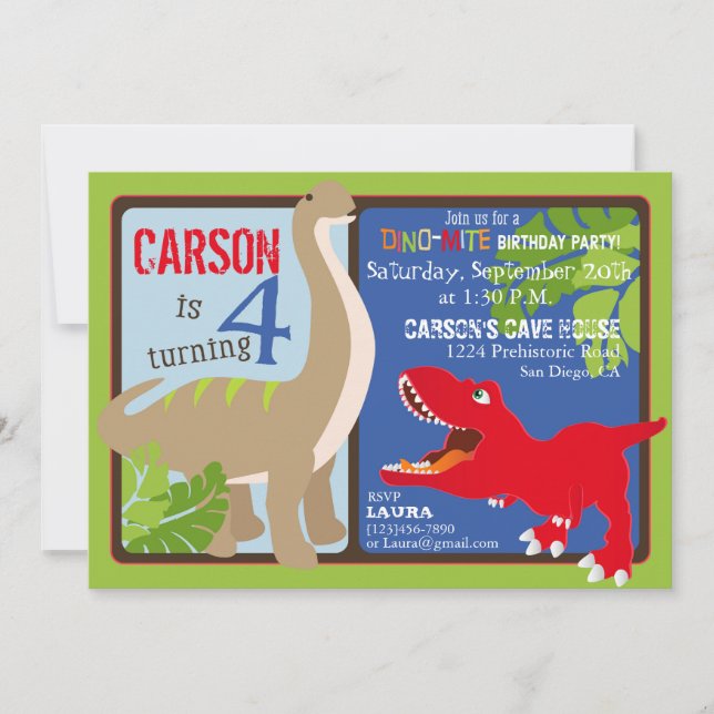 Cuarta tarjeta de la invitación del cumpleaños del (Anverso)