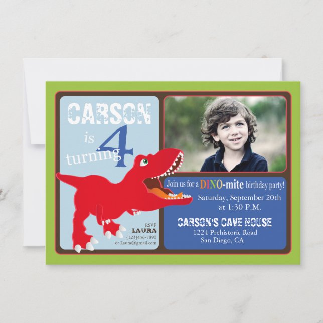 Cuarta tarjeta de la invitación del cumpleaños del (Anverso)