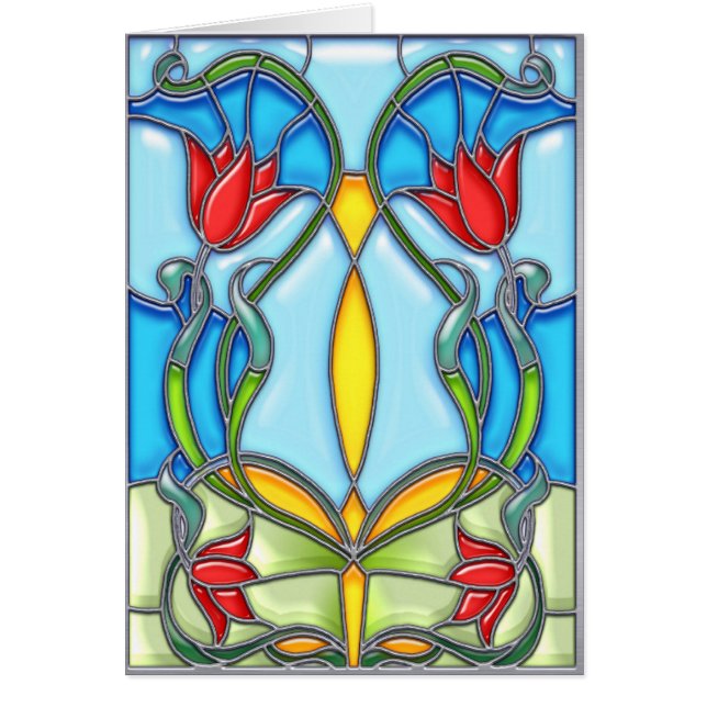 Cuarteto de tulipanes rojos (Frente)