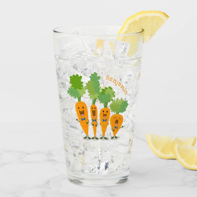 Cuarteto de zanahoria cantante lindo ilustracion p (Reverso (hielo))