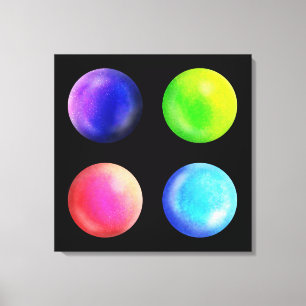 Cuarteto Orb Galaxy - Impresión de lienzo cuadrado