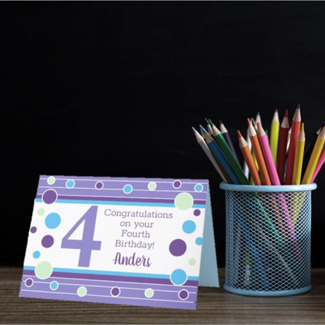 Cuarto Cumpleaños Tarjeta Personalizada! (Subido por el creador)