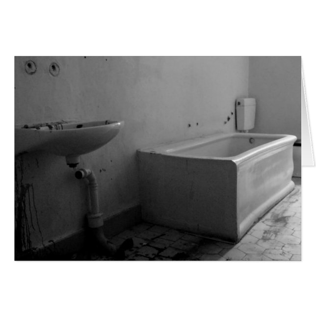 Cuarto de baño (blanco y negro) (Anverso (Horizontal))