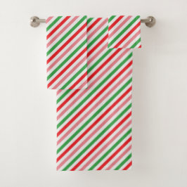 Cuarto de baño Candy Stripe para navidades