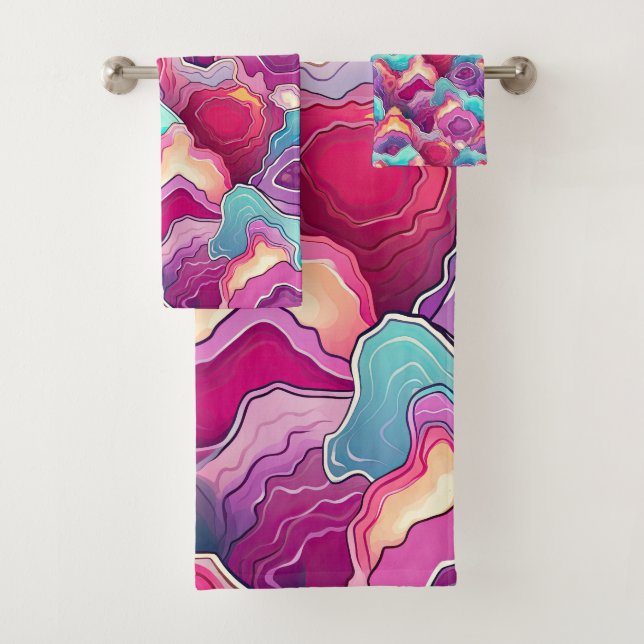 Cuarto de baño de Patrón Colorido Funky Abstract (In situ)