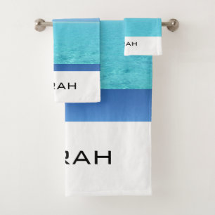 Cuarto de baño Monograma de la Playa del Océano Tr