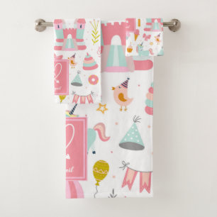 Cuarto de baño para niños Chica de patrón Fiest