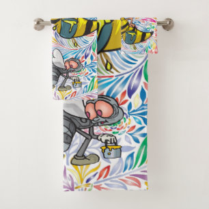 Cuarto de baño Toalla Bumblebee Pintura Floral