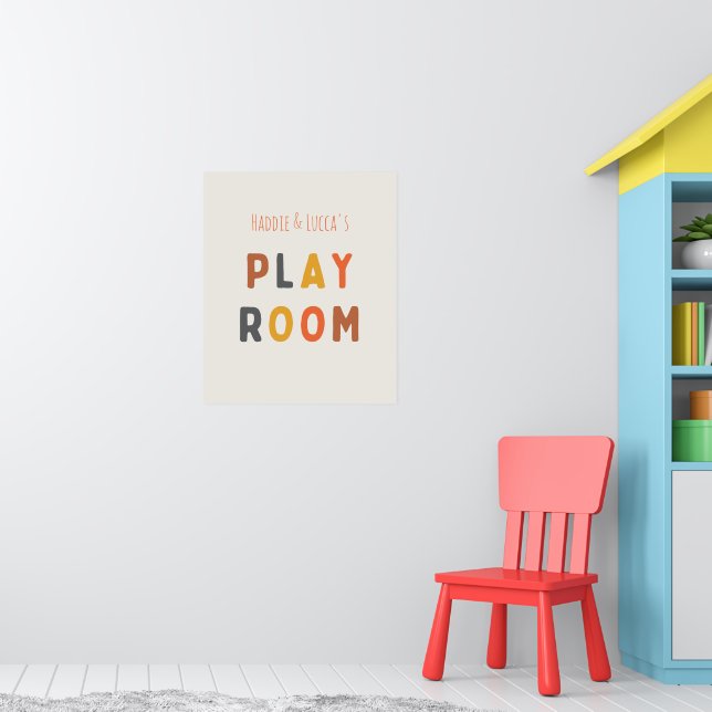 Cuarto de juegos Póster y estampados personalizado (Guardería 1)