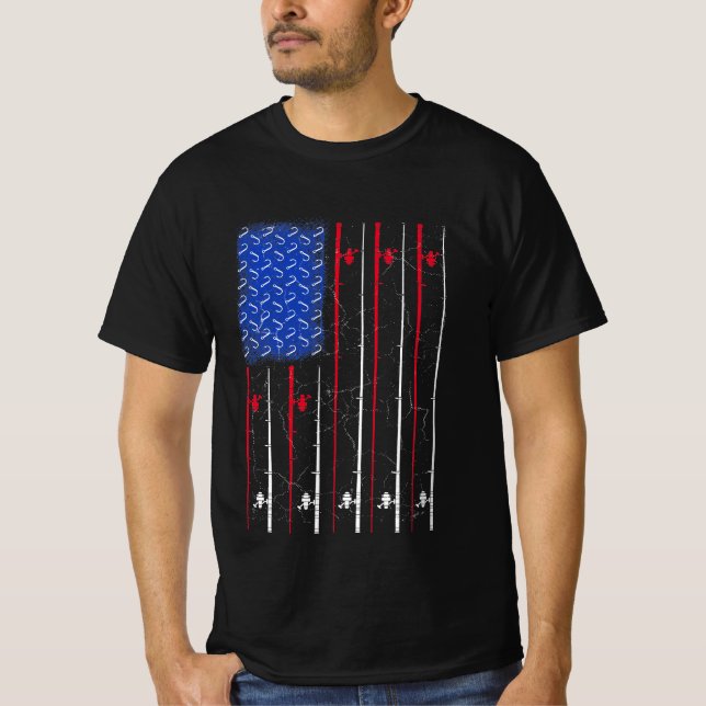 Cuarto de julio Pescador Polo Mens Tshirt (Anverso)