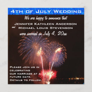 Cuarto de la invitación de la boda de julio