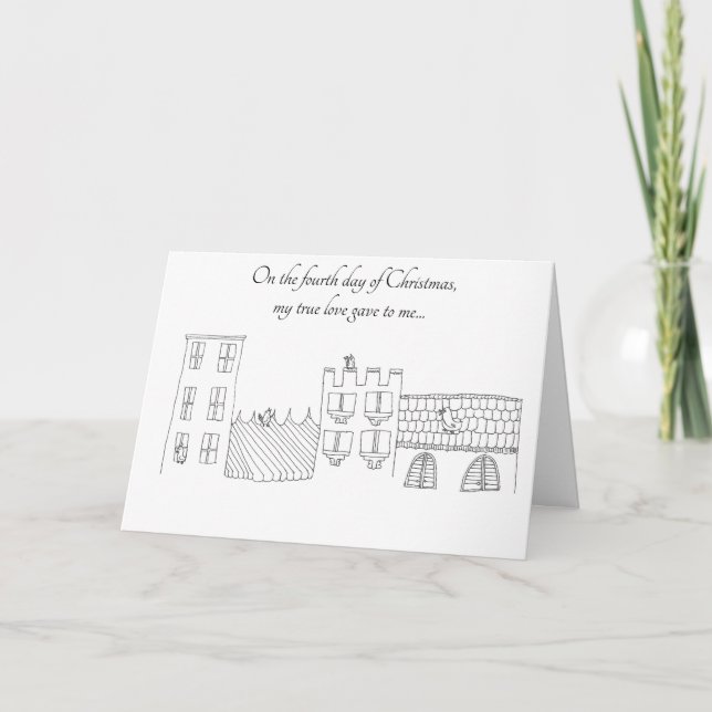 Cuarto día de tarjeta de Navidad (Anverso)