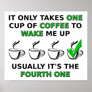 Cuarto Póster Divertido de Una Taza
