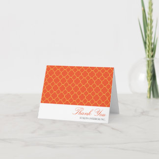Cuatrefoil naranja patrón de trébol nota de agrade