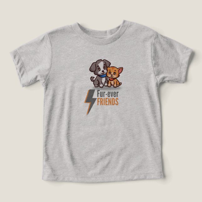 Cuatro amigos de la historia - Tee de perro y gato (Diseño delantero )