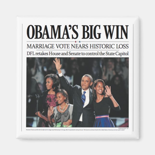 Cuatro años más imán de Obama (Frente)