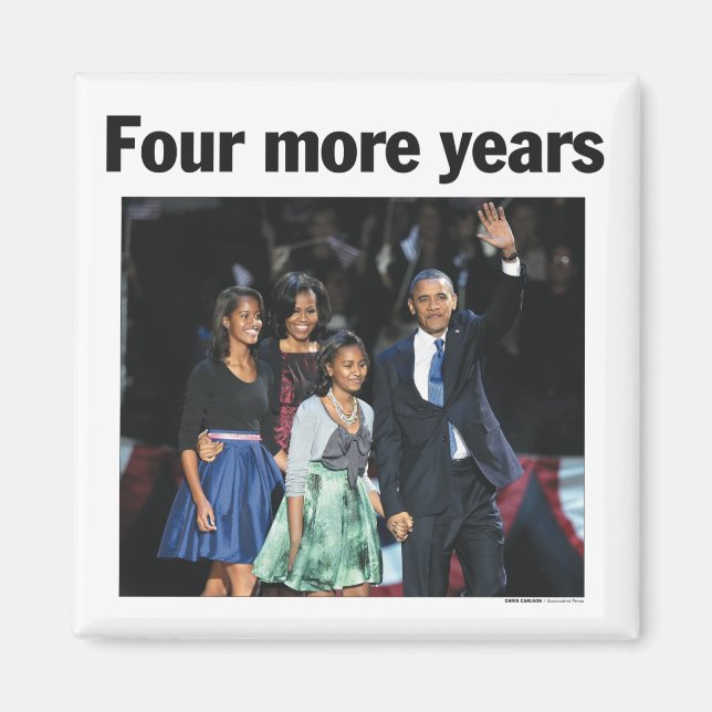 Cuatro años más imán de Obama (Frente)