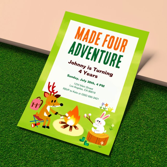 Cuatro Aventuras 4 Invitación de cumpleaños (Subido por el creador)