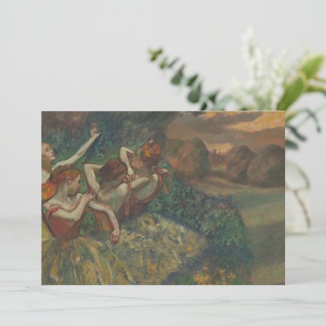 Cuatro bailarines de Edgar Degas, Arte fino del ba (Anverso de pie)