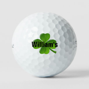 Cuatro bolas de golf personalizadas Clover Lucky