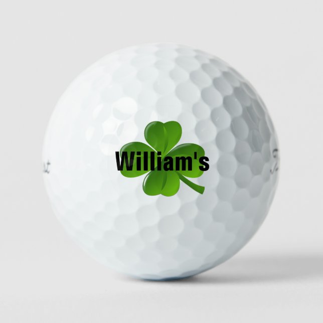Cuatro bolas de golf personalizadas Clover Lucky (Anverso)