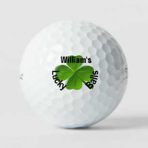 Cuatro bolas de golf personalizadas Clover Lucky
