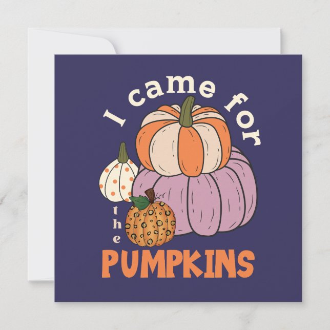 Cuatro Calabazas Divertidas de Otoño (Anverso)