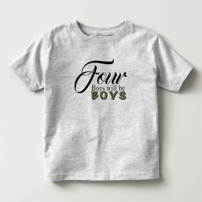 Cuatro camisetas de Toddler Fine Jersey (Anverso)