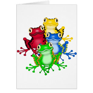 Cuatro camisetas y regalos de las ranas