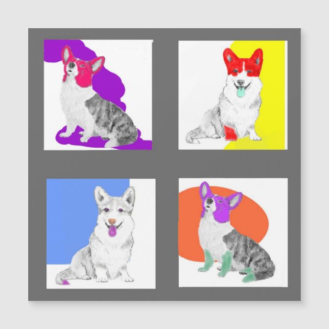 Cuatro corgis (Anverso)