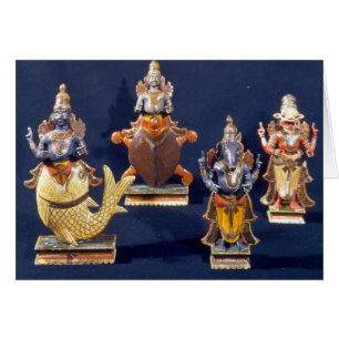 Cuatro de las encarnaciones de Vishnu