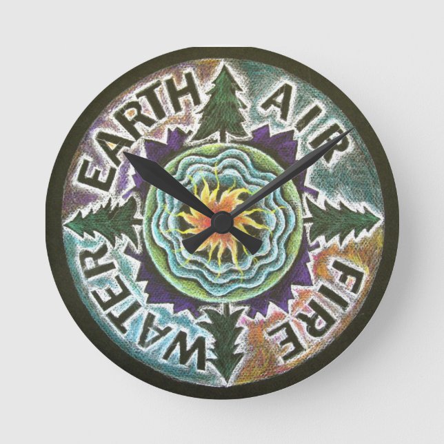 Cuatro elementos - reloj de la mandala - Día de la (Anverso)
