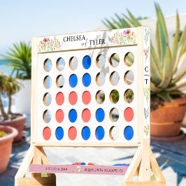 Cuatro En Raya Juego de Fiesta de Wildflower Boda Garden