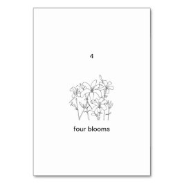 Cuatro flores, tarjetas de personalizado