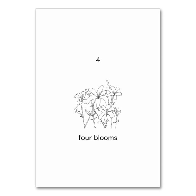 Cuatro flores, tarjetas de personalizado (Reverso)