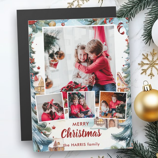 Cuatro fotos de la villa de la nieve del invierno  (Subido por el creador)