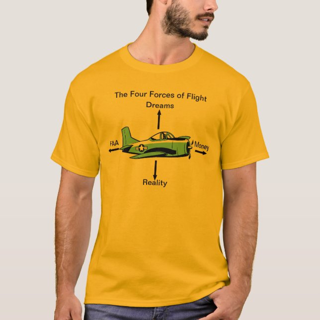 Cuatro fuerzas de camisa de la aviación del vuelo (Anverso)