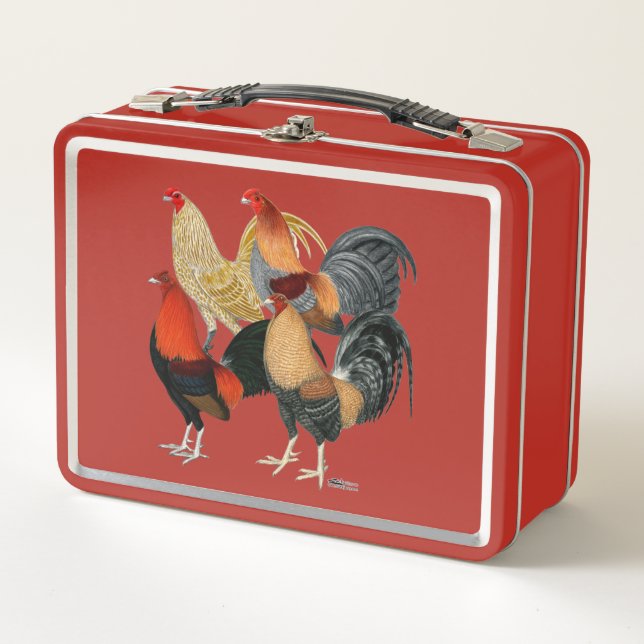 Cuatro gallos de pelea (Anverso)